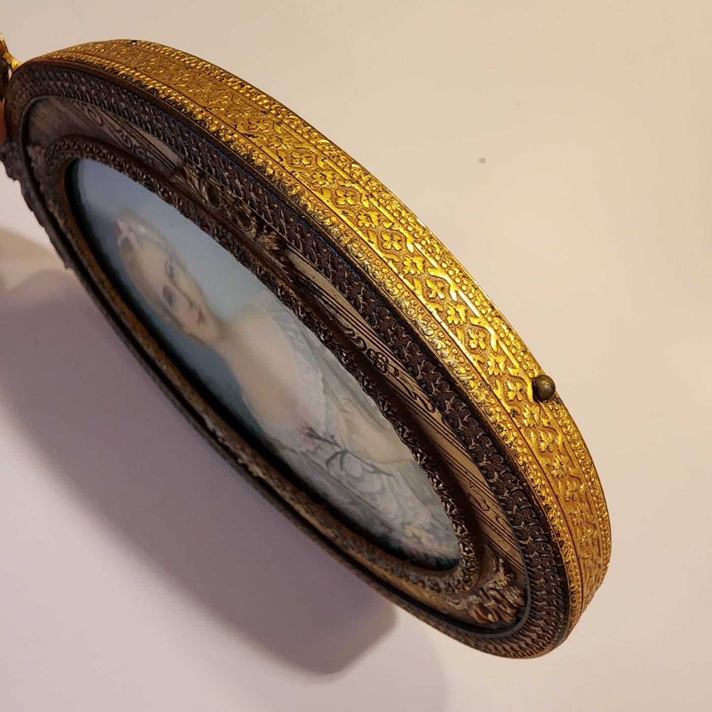 Antique Brass Framed Portrait