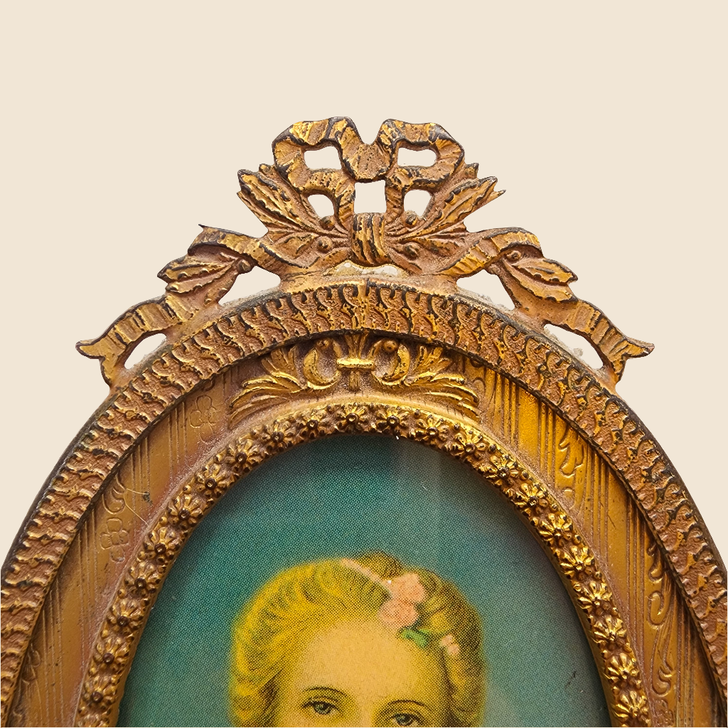 Antique Brass Framed Portrait