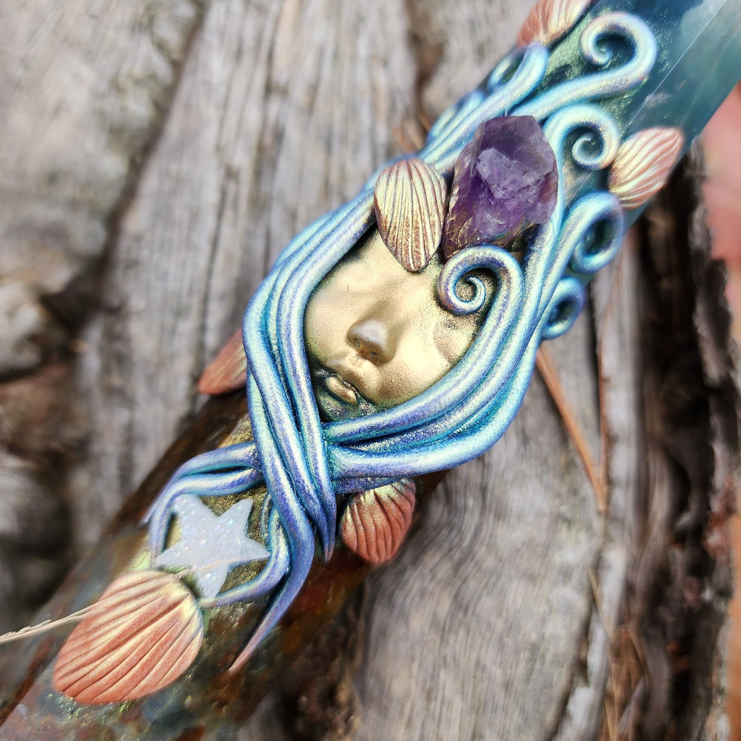 Vibrational Wands- Blue Fluorite & Kyanite
