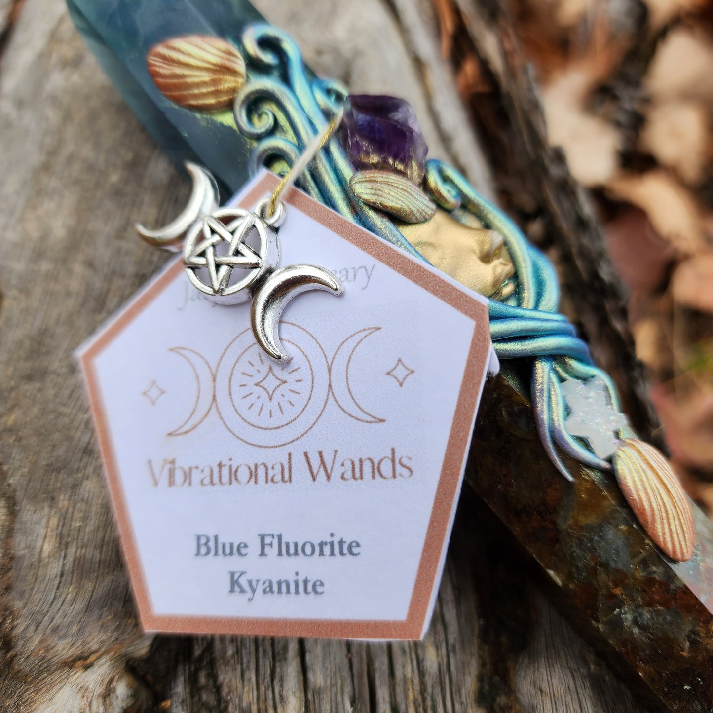 Vibrational Wands- Blue Fluorite & Kyanite