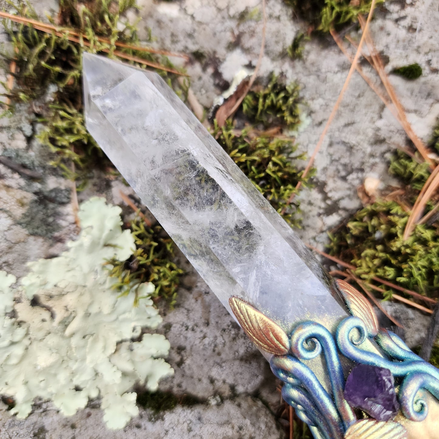 Vibrational Wands- Clear Quartz & Ruby Zoisite