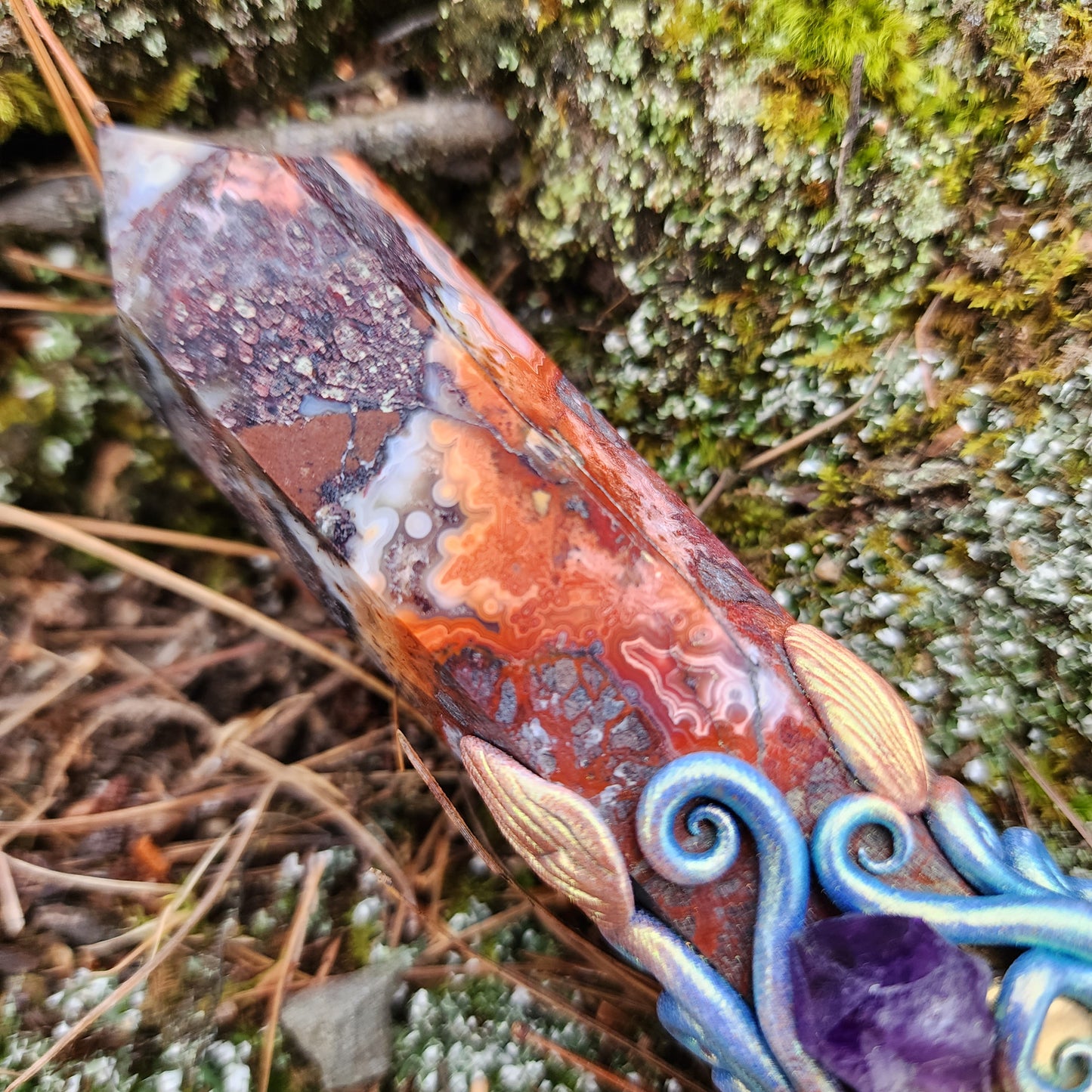 Vibrational Wands- Red Morracan Agate & Carnelian