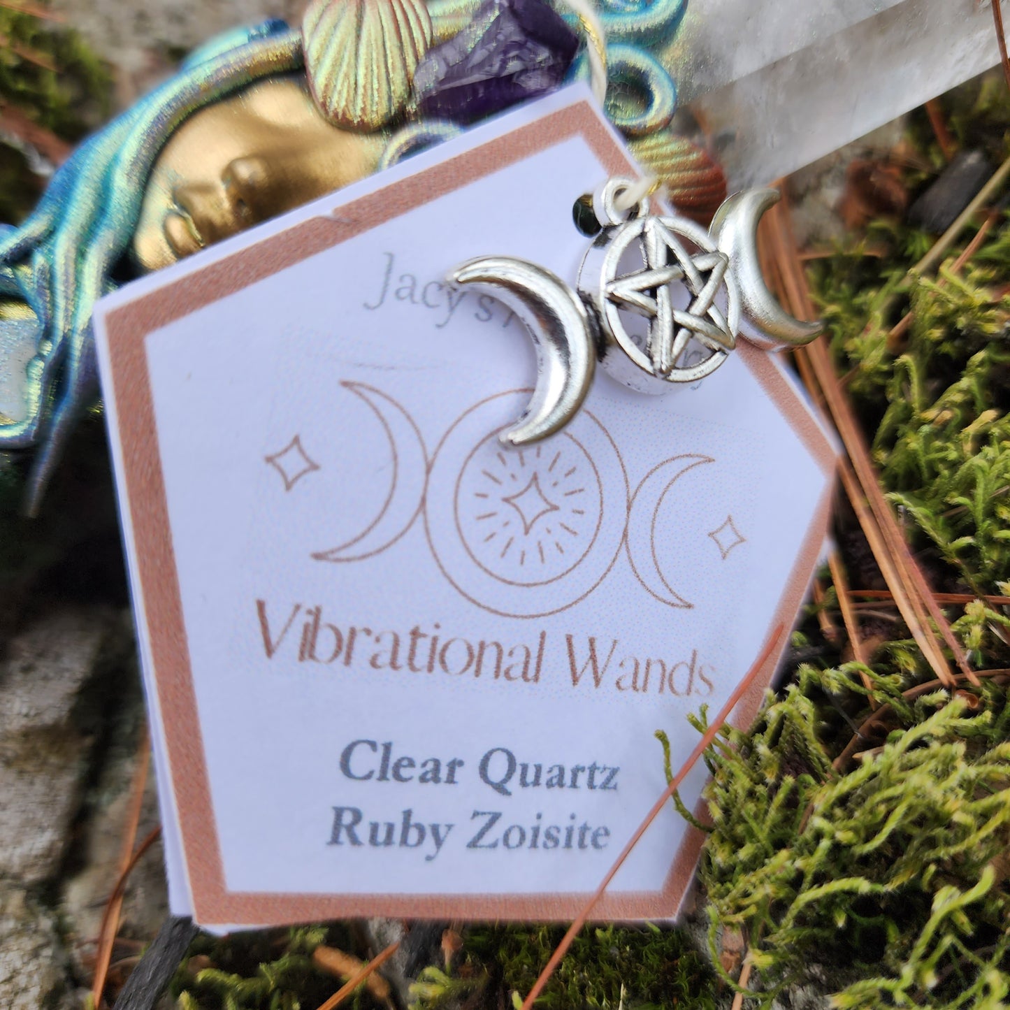 Vibrational Wands- Clear Quartz & Ruby Zoisite