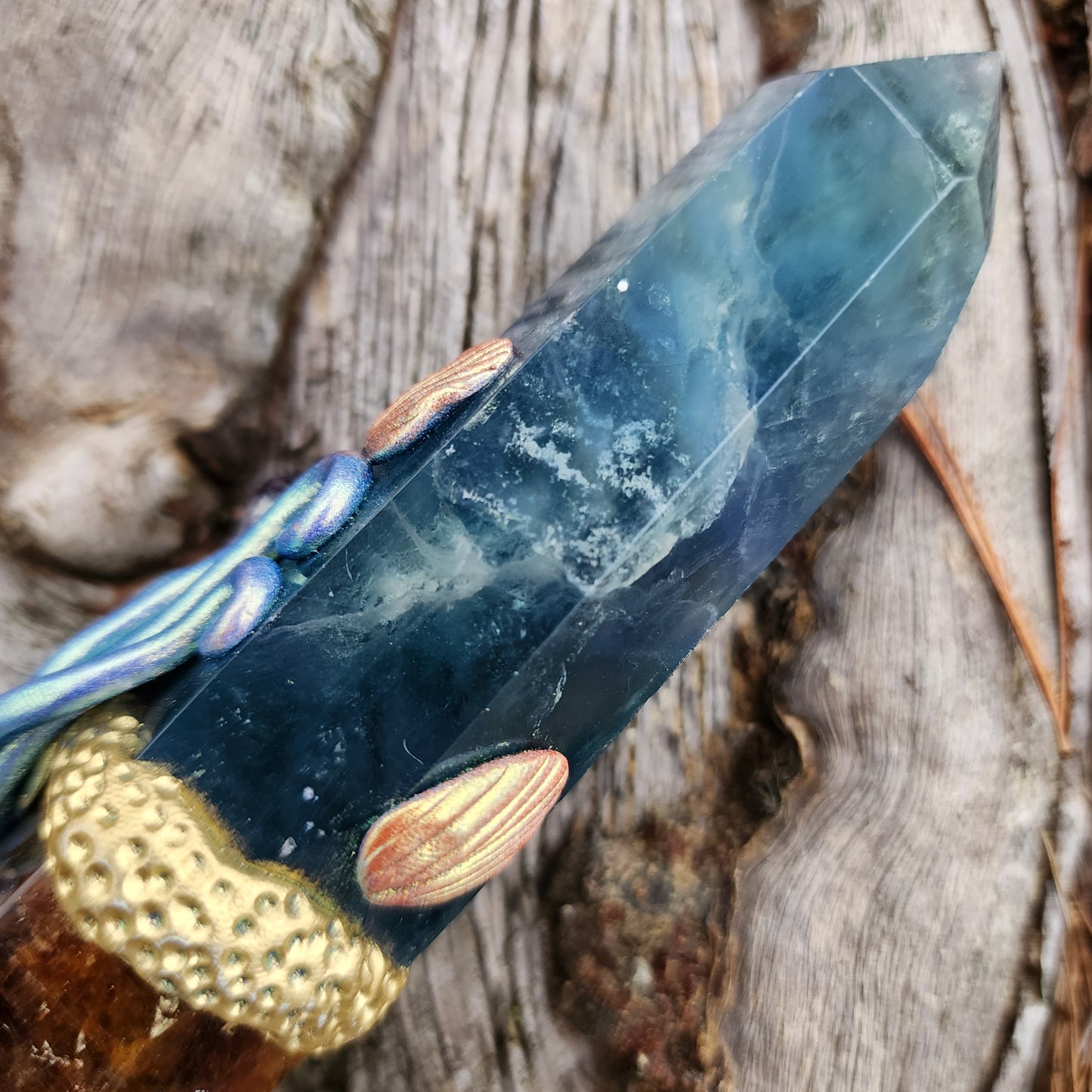 Vibrational Wands- Blue Fluorite & Kyanite