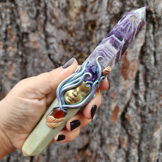 Vibrational Wands- Dream Amethyst & Lemon Jade