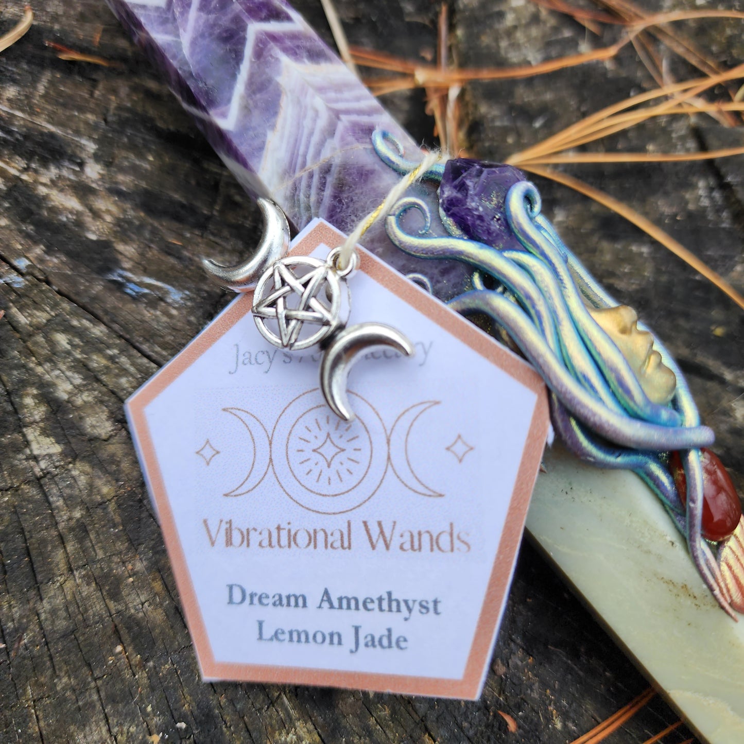 Vibrational Wands- Dream Amethyst & Lemon Jade