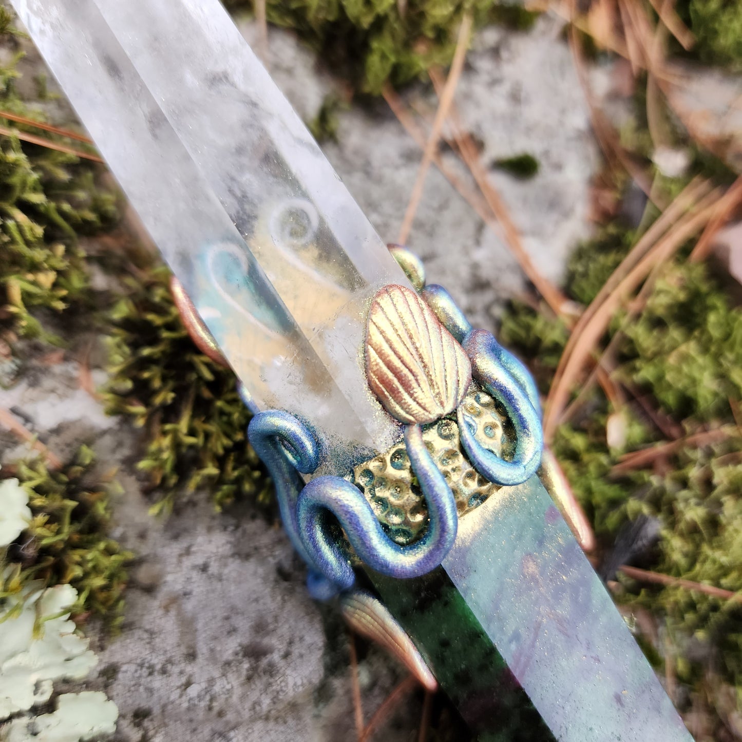 Vibrational Wands- Clear Quartz & Ruby Zoisite