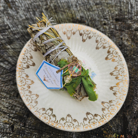 Vintage Gold Floral- CLEANSING WAND BOWL