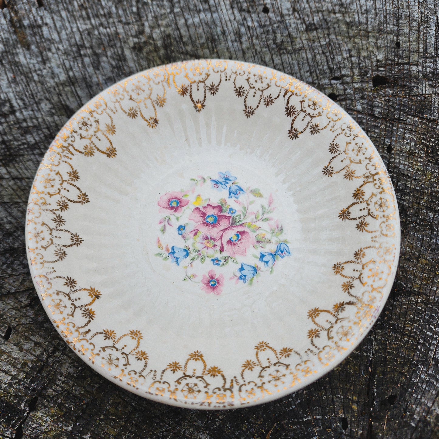 Vintage Gold Floral- CLEANSING WAND BOWL