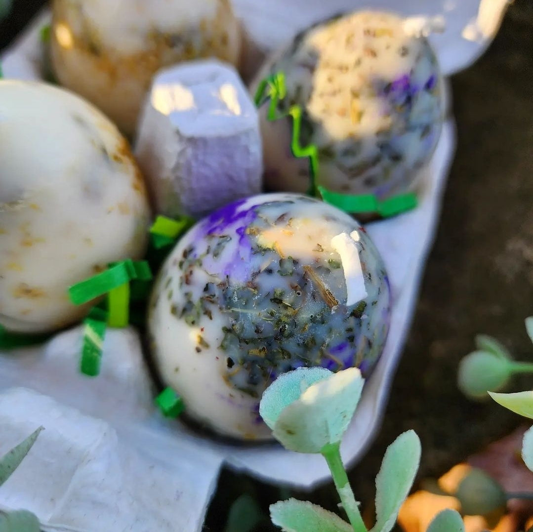 Egg Carton Candles