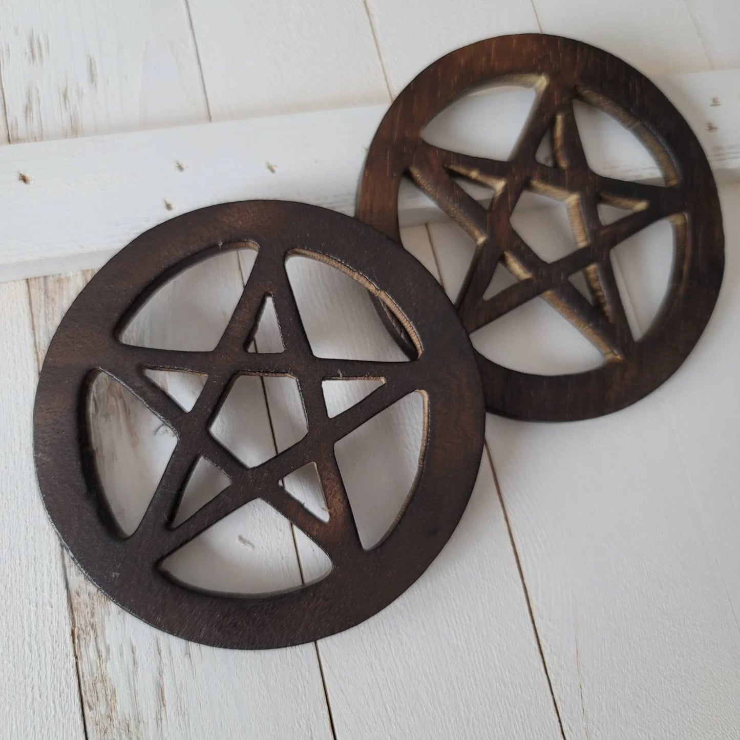 Pentacle Altar Wooden Tile